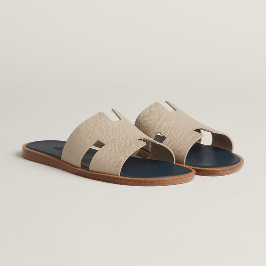 Hermès Izmir sandal 'Blanc Gomme / Bleu Céleste'